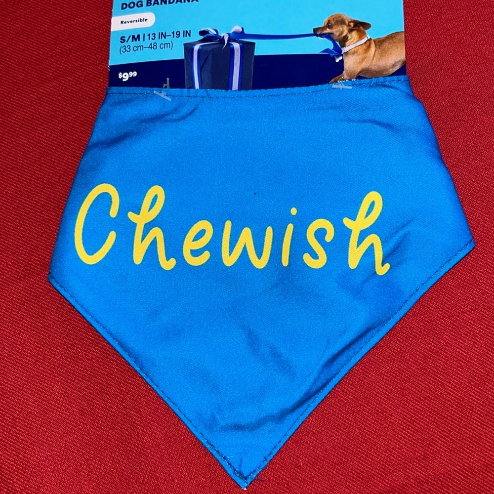 Merry Makings Chewish Holiday Dog Bandana (S/M)